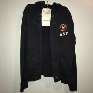 Abercrombie button up hooded sweatshirt